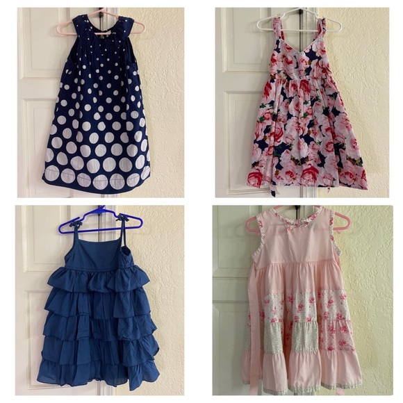 Set of 4 Toddler Summer Spring Dresses 4T - Picture 1 of 14